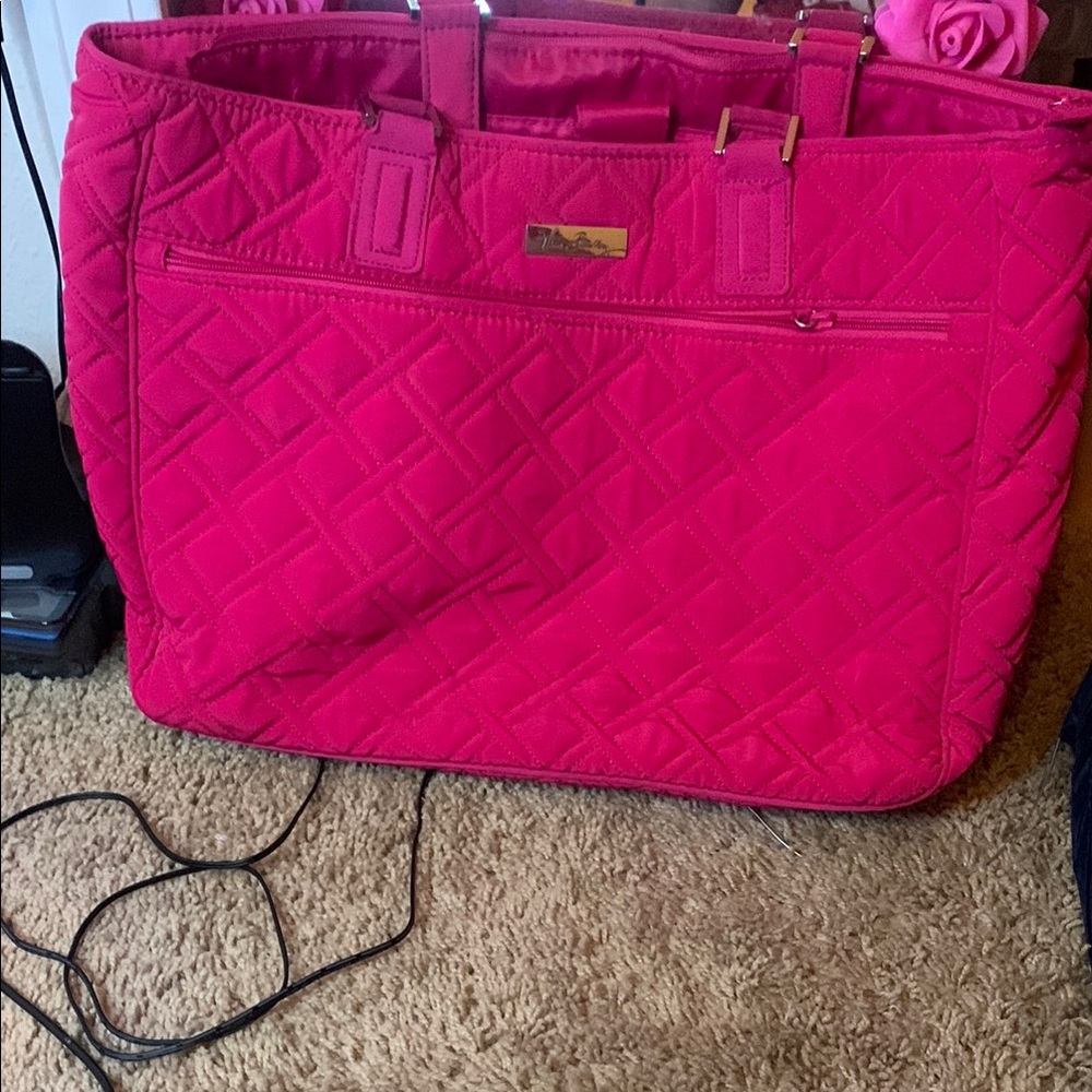 Vera Bradley Pink Quilted Tote Bag